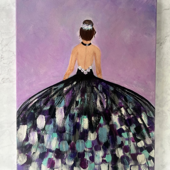 “Curtain” Ballet Dancer Acrylic Painting | Original Artwork 16x20 Canvas - Picture 4 of 10
